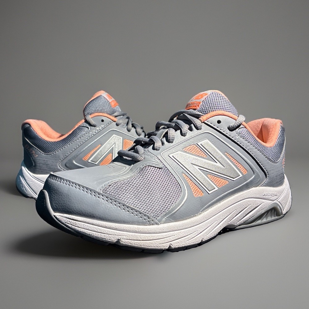 New Balance 847 v3 Womens 7 2E Wide Walking Shoes Gray Coral WW847GY3
